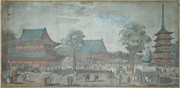 "Sensoji Temple in Edo" (1809)